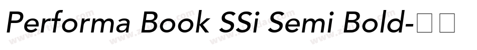 Performa Book SSi Semi Bold字体转换